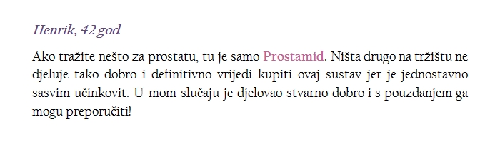 Prostamid mišljenje
